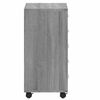 vidaXL Armoire &agrave; tiroirs avec roulettes Sonoma gris Bois d'ing&eacute;nierie