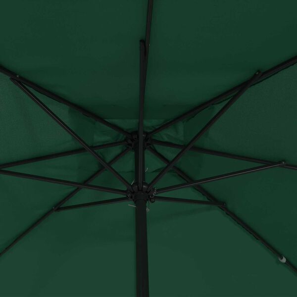 vidaXL Parasol de jardin Vert et Noir 295 x 295 x 245 cm