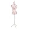 Buste de couture de femme en coton blanc motifs &agrave; rosiers
