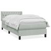 vidaXL Sommier &agrave; lattes de lit et matelas gris clair 100x220cm velours
