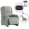 vidaXL Fauteuil inclinable de massage &eacute;lectrique gris clair velours