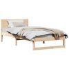vidaXL Cadre de lit avec t&ecirc;te de lit Naturel 100 x 200 cm Pin massif