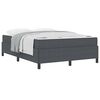 vidaXL Cadre de lit avec matelas Gris foncé 140 x 200 cm tissu