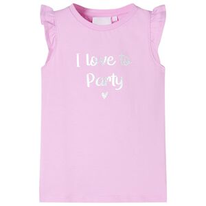 T-shirt enfants avec manches &agrave; volants lila 104