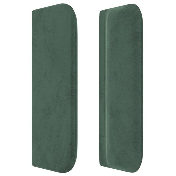 vidaXL T&ecirc;te de lit avec oreilles Vert fonc&eacute; 103x16x78/88 cm Velours