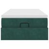 vidaXL Cadre de lit ottoman avec matelas vert fonc&eacute; 100x200 cm velours