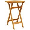 vidaXL Table pliable de jardin &Oslash;60x75 cm bois d'acacia massif