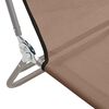 vidaXL Chaises longues pliables lot de 2 marron textil&egrave;ne et acier