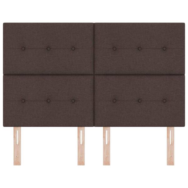 vidaXL T&ecirc;te de lit Marron fonc&eacute; 144 cm Cuir synth&eacute;tique