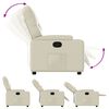 vidaXL Fauteuil inclinable Crème Similicuir