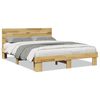 vidaXL Cadre de lit avec t&ecirc;te de lit sans matelas 135 x 190 cm