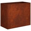 vidaXL Cache-pot de jardin Rouill&eacute; 60 x 30 x 50 cm Acier patin&eacute;