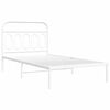 vidaXL Cadre de lit métal sans matelas et tête de lit blanc 100x190 cm