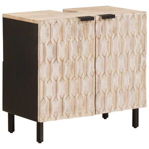 vidaXL Meuble sous Lavabo de Salle de Bain Blanc 62 x 33 x 58 cm