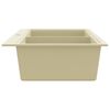 vidaXL &Eacute;vier de cuisine Granit Double lavabo Beige