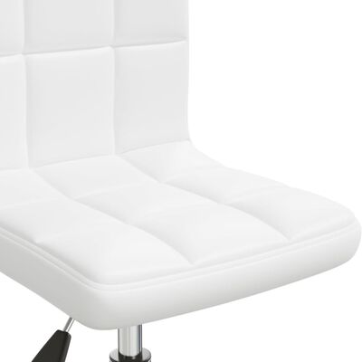 vidaXL Chaise de bureau pivotante Blanc Similicuir