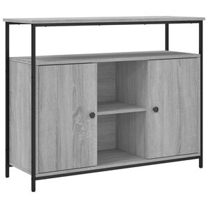 vidaXL Buffet sonoma gris 100x35x80 cm bois d'ing&eacute;nierie