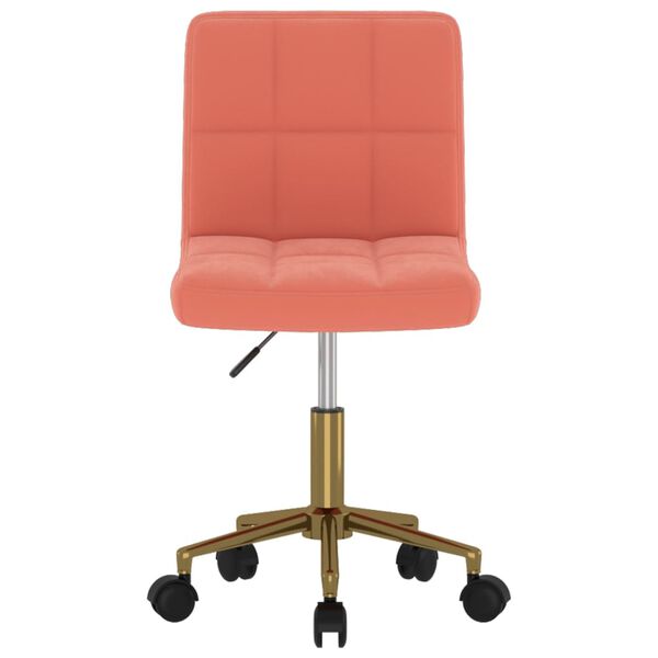 vidaXL Chaises pivotantes &agrave; manger lot de 2 rose velours