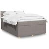 vidaXL Sommier &agrave; lattes de lit avec matelas Taupe 140x200 cm Tissu