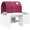 vidaXL Lit avec Tunnel 4 pcs Ch&ecirc;ne Artisanal et Rouge