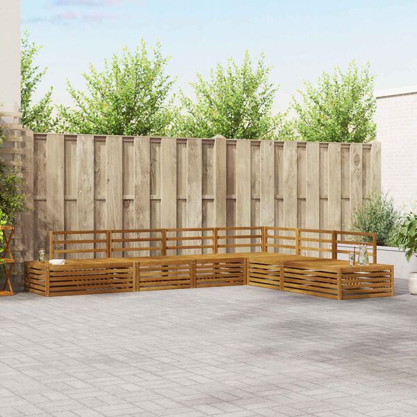 vidaXL Ensemble de canap&eacute;s d'ext&eacute;rieur 6 Pi&egrave;ce Naturel