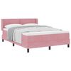 vidaXL Lit &agrave; ressorts avec matelas Rose 200 x 160 cm Polyester