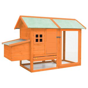 vidaXL Poulailler Bois de pin massif et sapin 170x81x110 cm
