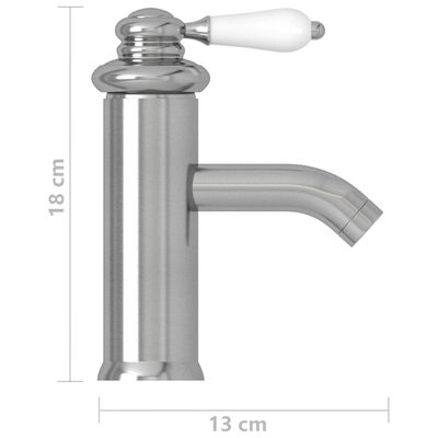 vidaXL Robinet de lavabo de salle de bain Argenté 130x180 mm