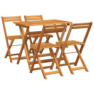 vidaXL Ensemble bistrot 5 pcs Huile Naturelle Bois d'Acacia Massif