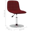 vidaXL Tabouret de bar Rouge bordeaux Tissu