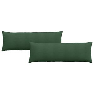 vidaXL Coussins de canap&eacute; 2 pcs Vert fonc&eacute; 120 x 40 cm