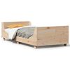 vidaXL Cadre de lit sans matelas 75x190 cm bois de pin massif