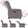 vidaXL Fauteuil inclinable taupe tissu