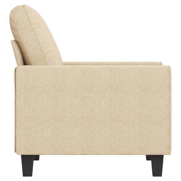 vidaXL Fauteuil Cr&egrave;me 60 cm Tissu