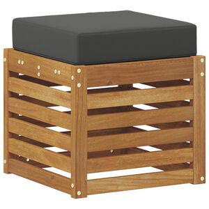 vidaXL Banc de jardin avec coussin 2 Pi&egrave;ce Naturel et Anthracite