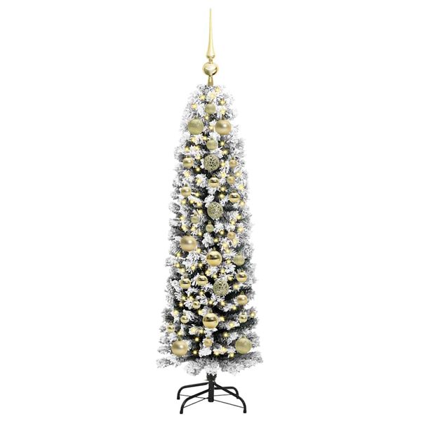 vidaXL Sapin de No&euml;l artificiel Vert 150 cm PVC et acier et plastique