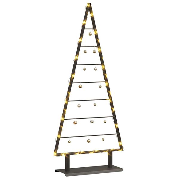 vidaXL Arbre de Noël en métal avec support Noir 125 cm Acier