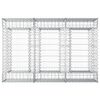 vidaXL Lit sur&eacute;lev&eacute; gabion Argent&eacute; 150 x 100 x 60 cm Acier galvanis&eacute;