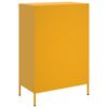 vidaXL Buffet haut jaune moutarde 68x39x101,5 cm acier