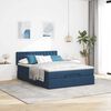vidaXL Lit ottoman avec matelas bleu 140x190 cm tissu
