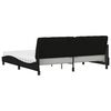 vidaXL Lit avec matelas noir 200x200 cm tissu
