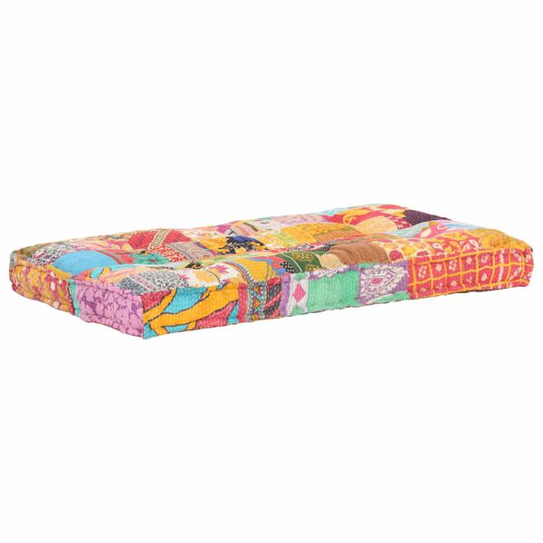 vidaXL Coussin de canapé palette Multicolore Tissu Patchwork