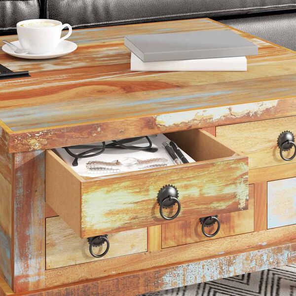 vidaXL Table basse Bois de r&eacute;cup&eacute;ration 70 x 70 x 38 cm