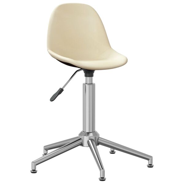 vidaXL Chaise pivotante de bureau Cr&egrave;me Tissu