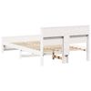vidaXL Cadre de lit Blanc 120 x 190 cm Bois d'ing&eacute;nierie