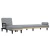 vidaXL Canap&eacute;-lit en forme de L gris clair 260x140x70 cm tissu