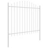 vidaXL Cl&ocirc;ture de jardin 7 pcs Blanc 170 x 190 cm