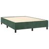 vidaXL Sommier &agrave; lattes de lit et matelas Vert fonc&eacute; 140x190cm Velours