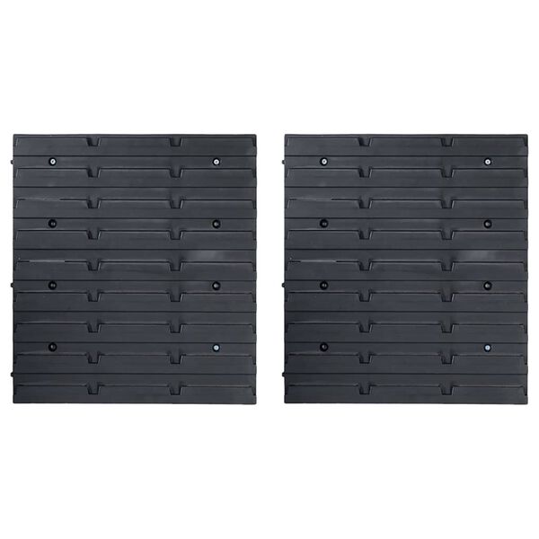 vidaXL Kit de stockage avec panneaux muraux 71 pcs Rouge et noir