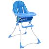 vidaXL Chaise haute pour b&eacute;b&eacute; Bleu et blanc
